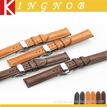18mm to 22mm Handmade France Calf Leather Strap Watch Band